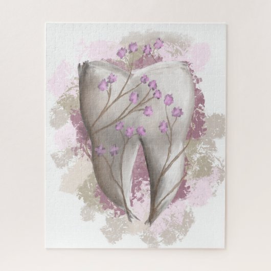 Puzzle Tooth painting. Dentiste, dentiste, dentistry. Poi (Vertical)