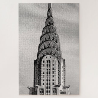 Puzzle Top of the Chrysler Building NYC - B&W
