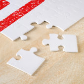 Puzzle Top Secret Timbre en caoutchouc rouge (Côté)
