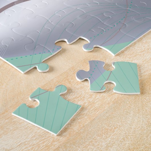 Puzzle Tornade Abstraite à la menthe de chocolat (Côté)