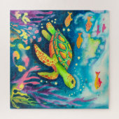 Puzzle Tortue à peinture (Horizontal)