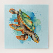 Puzzle Tortue à peinture mignonne (Horizontal)