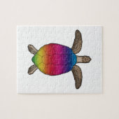 Puzzle Tortue aux couleurs arc-en-ciel (Horizontal)