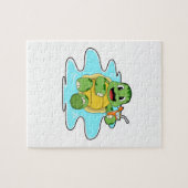 Puzzle Tortue avec boisson dans l'eau (Horizontal)