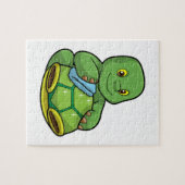 Puzzle Tortue avec coquille et chiffon de nettoyage (Horizontal)