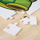 Puzzle Tortue avec coquille et chiffon de nettoyage (Côté)