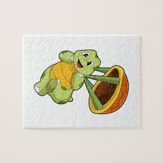 Puzzle Tortue avec Shell en tant que Skydiver (Horizontal)