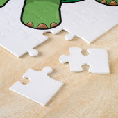 Puzzle Tortue comme pilote avec avion en papier (Côté)