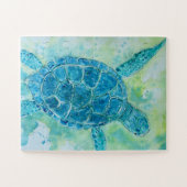 Puzzle Tortue de mer bleue (Horizontal)