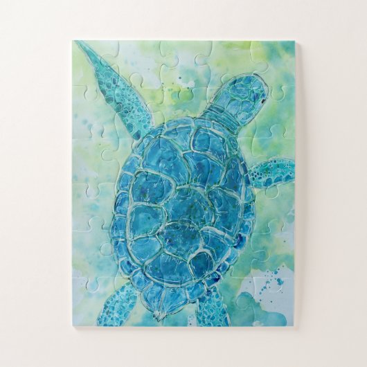 Puzzle Tortue de mer bleue (Vertical)