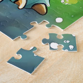 Puzzle Tortue de mer chibi adorable sous la mer (Côté)