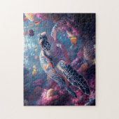 Puzzle Tortue de mer Corail pourpre récif (Vertical)