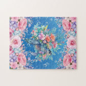 Puzzle Tortue de mer florale (Horizontal)