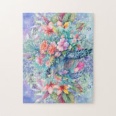 Puzzle Tortue de mer florale (Vertical)