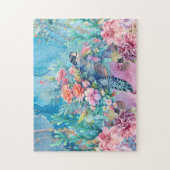 Puzzle Tortue de mer florale (Vertical)