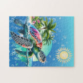 Puzzle Tortue de mer tropicale (Horizontal)