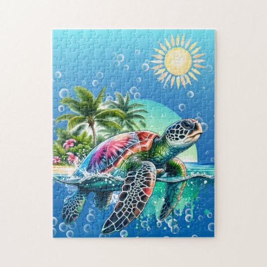 Puzzle Tortue de mer tropicale (Vertical)