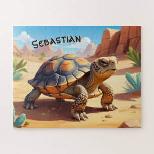 Puzzle Tortue du désert personnalisée Enfants