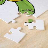 Puzzle Tortue en astronaute avec boule de verre (Côté)