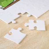 Puzzle Tortue en tant que pensionné avec bâton de marche (Côté)