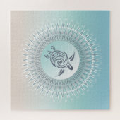 Puzzle Tortue et Mandala de Style Plage (Horizontal)