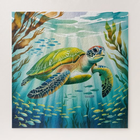 Puzzle Tortue peinte (Vertical)