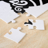 Puzzle Tortue Snapper Silhouette Noire (Côté)