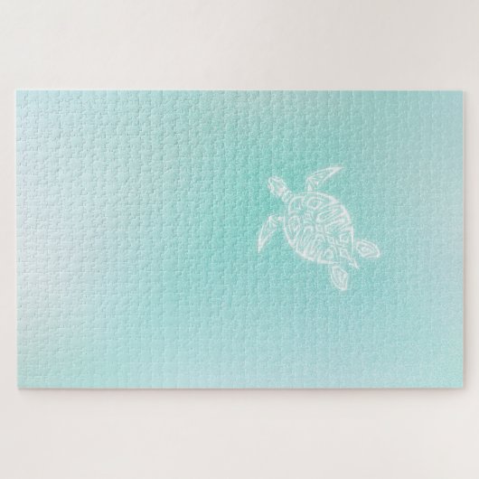 Puzzle Tortue Turquoise Côtière Difficile (Horizontal)