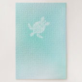 Puzzle Tortue Turquoise Côtière Difficile (Vertical)
