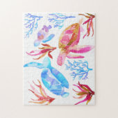 Puzzle Tortues d'eau orange et bleu Coral Reef (Vertical)