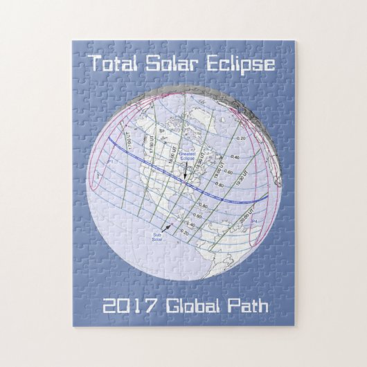 Puzzle Total Solaire Eclipse 2017 Global Path (Vertical)