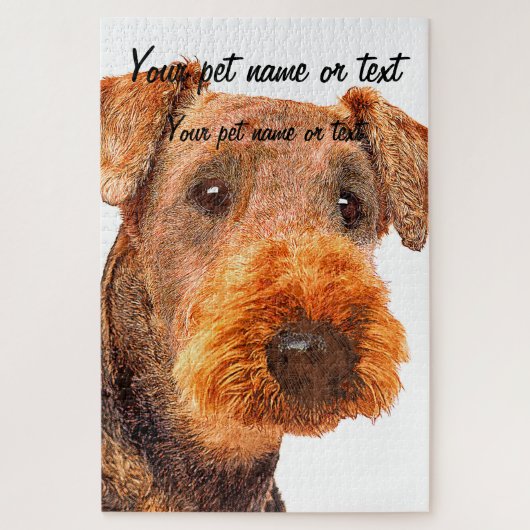 Puzzle Totalement adorable, Airedale Terrier Chien (Vertical)