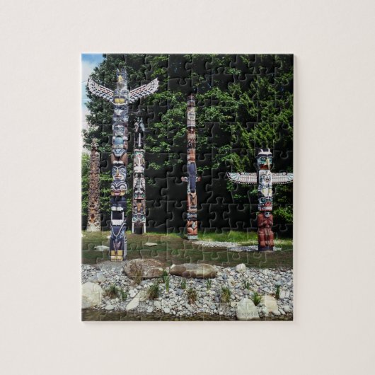 Puzzle Totem Poles, Vancouver, Colombie-Britannique (Vertical)