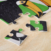 Puzzle Toucan Bird : Palm Feuille Motif (Côté)
