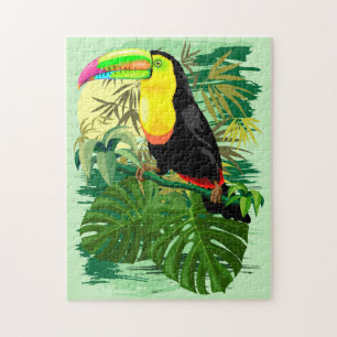 Puzzle Toucan dans la forêt tropicale verte d'Amazonie