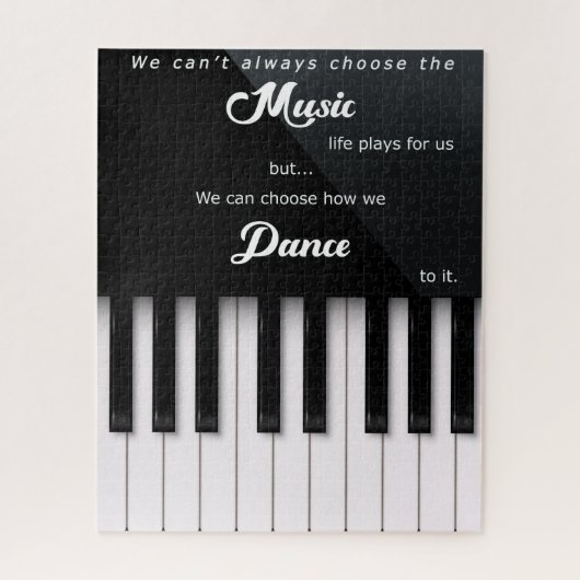 Puzzle Touches de piano avec citation de la vie musicale (Vertical)