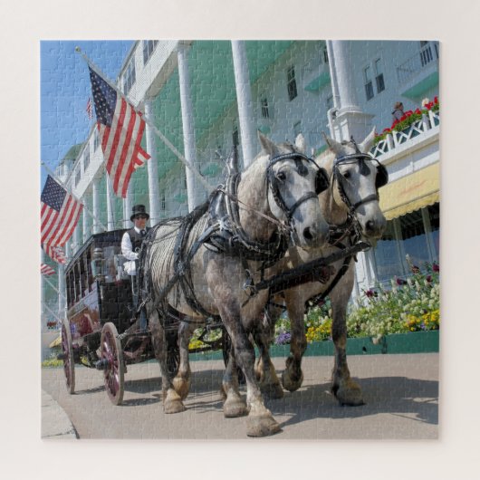 Puzzle Tour de chariot d'île de Mackinac - 20x20 - PC 676 (Vertical)