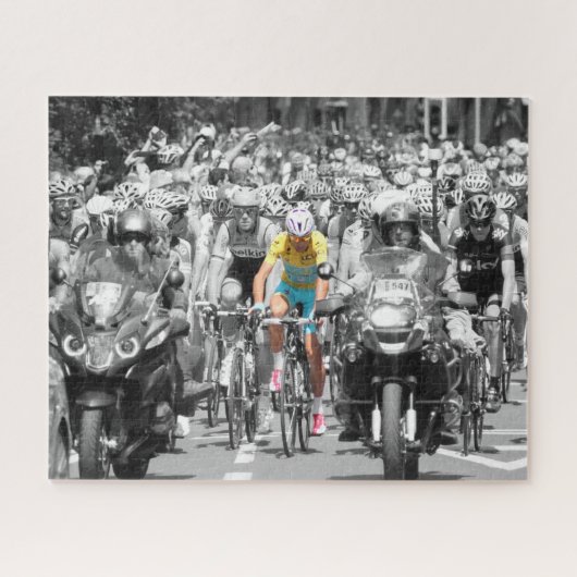 Puzzle Tour de France Jaune Jersey Peloton Course cyclist (Horizontal)