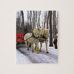 Puzzle Tour de Sleigh dans la collection de neige
