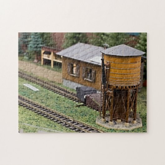 Puzzle Tour d'eau de la plateforme de train miniature (Horizontal)