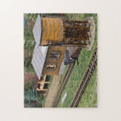 Puzzle Tour d'eau de la plateforme de train miniature (Vertical)