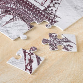 Puzzle Tour Eiffel contre l'arrière - plan des orchidées (Côté)