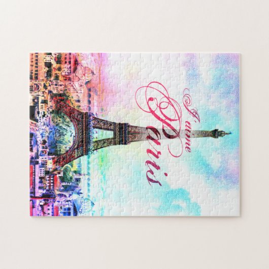 Puzzle Tour Eiffel de cru d'art de bruit (Horizontal)