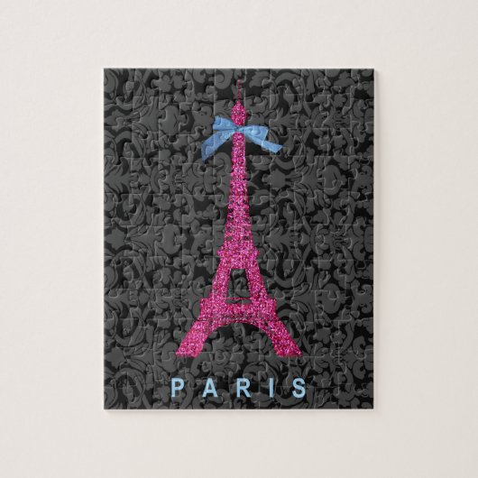 Puzzle Tour Eiffel de roses indien dans des parties (Vertical)