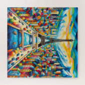 Puzzle Tour Eiffel et tableaux colorés (Horizontal)