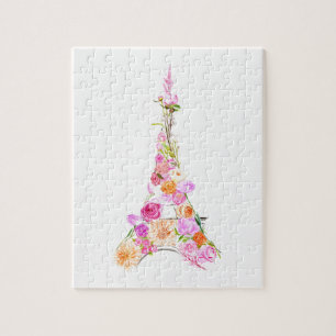 Puzzle Tour Eiffel floral