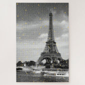 Puzzle Tour Eiffel, France - Arrosage Noir / Faux Or (Vertical)