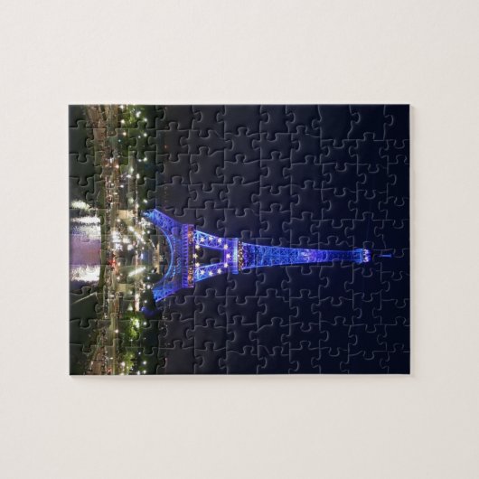 Puzzle Tour Eiffel (lumières bleues) (Horizontal)