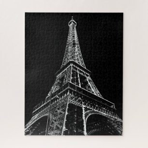 Puzzle Tour Eiffel Noir Blanc Paris Voyage Vintage