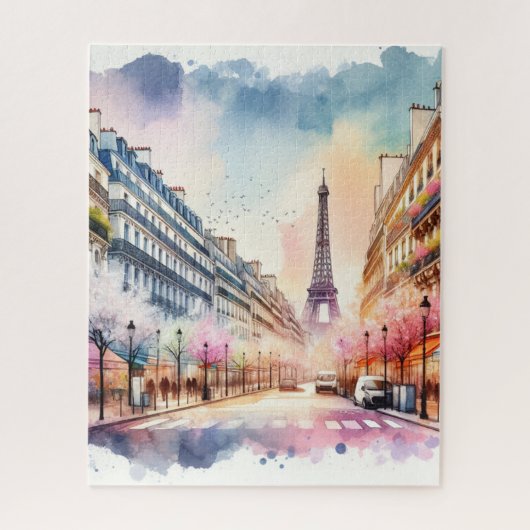 Puzzle Tour Eiffel Paris avec cadeau (Vertical)